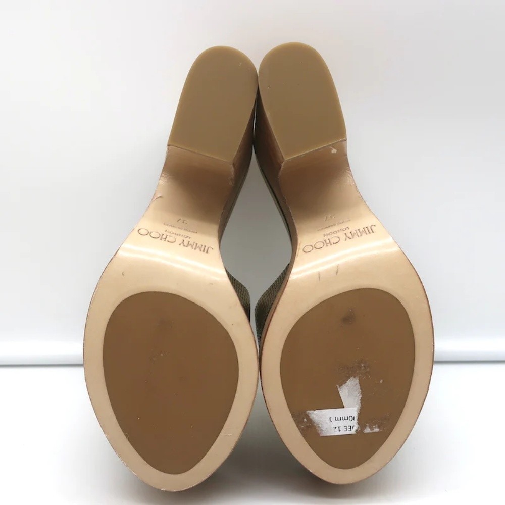 Jimmy Choo Deedee 125 Cork Platform Sandals Gold Metallic Leather Size 36 NEW - Picture 11 of 12